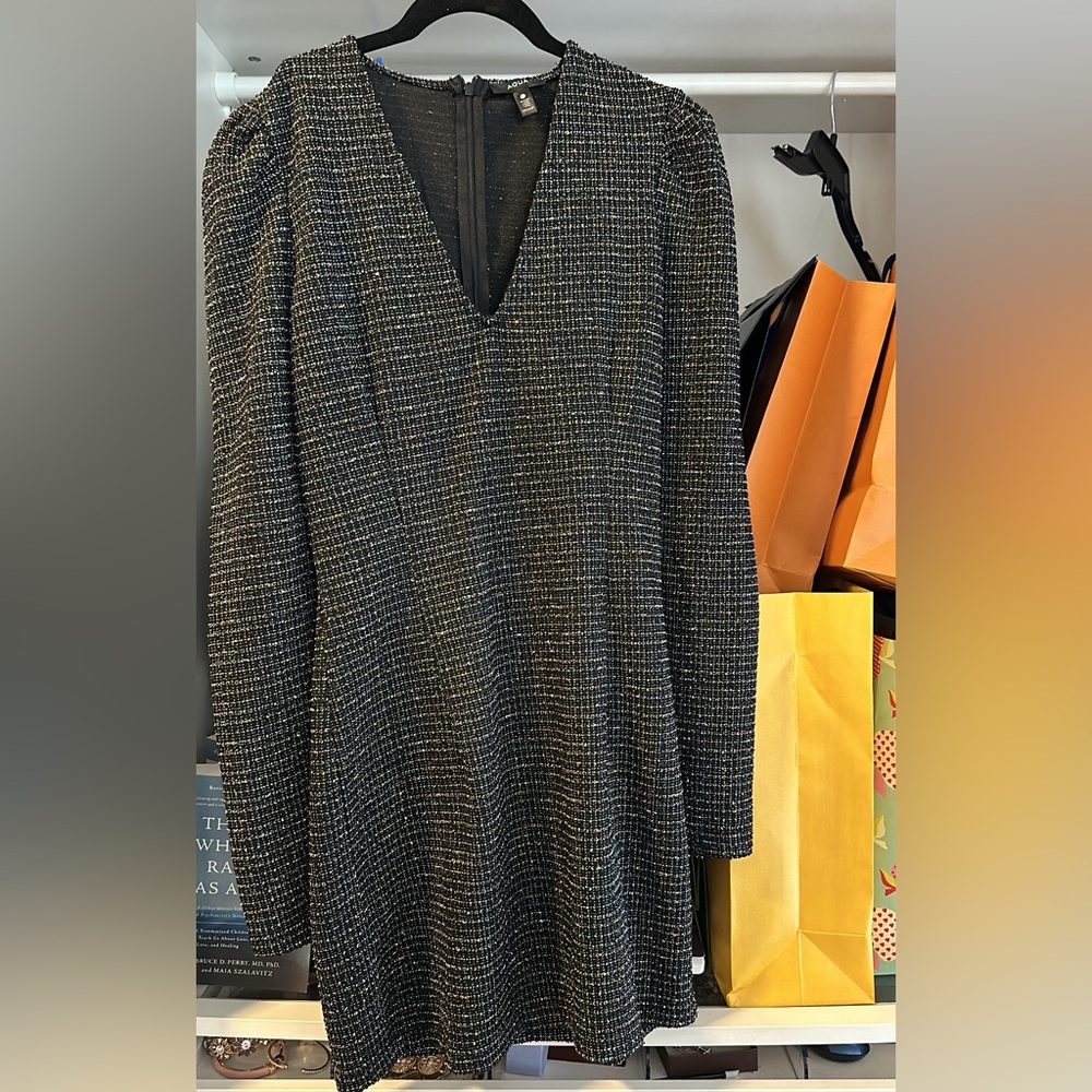 Aqua tweed dress